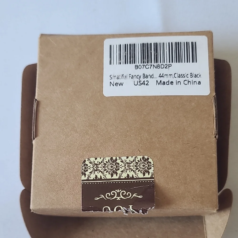 Elegant Brown Fitbit Band with Textured Leather Band and Silver Accents